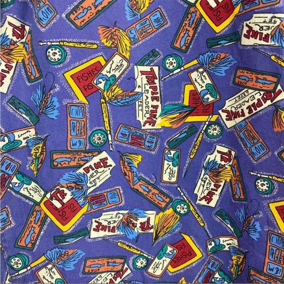 VINTAGE Columbia, men’s fishing, print, casual button-down shirt - Picture 6 of 6